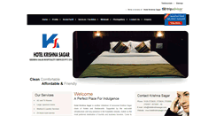 Desktop Screenshot of hotelkrishnasagar.com