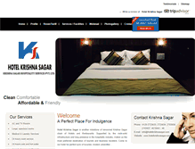 Tablet Screenshot of hotelkrishnasagar.com